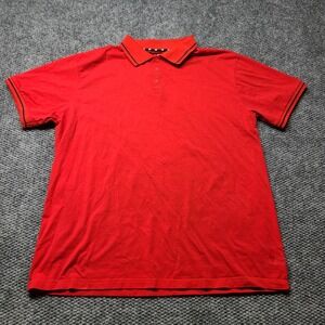 XRAY JEANS Mens 2XL Red Premium Cotton Ultimate Stretch Short Sleeve Polo Shirt